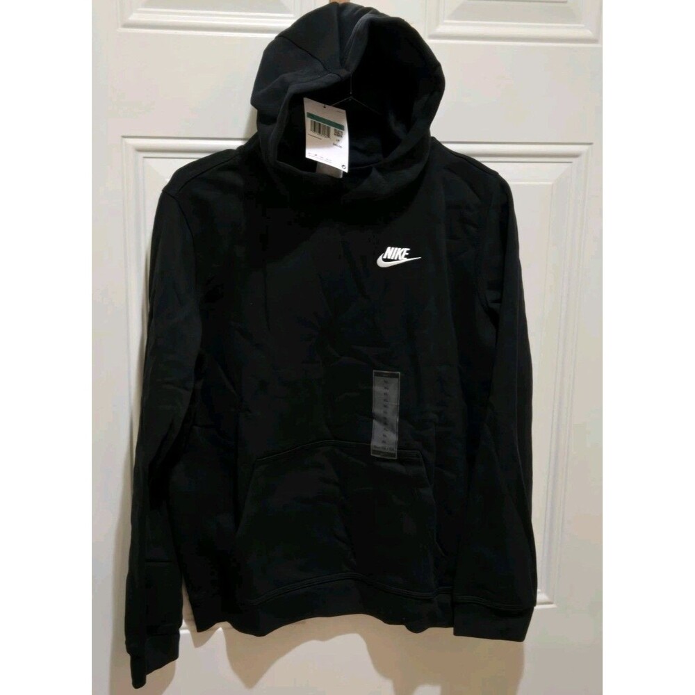 Nike Big Kids Sportswear Club Fleece Pullover Hoodie Black Size Xl